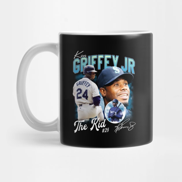 Ken Griffey Jr The Kid Basketball Legend Signature Vintage Retro 80s 90s Bootleg Rap Style by CarDE